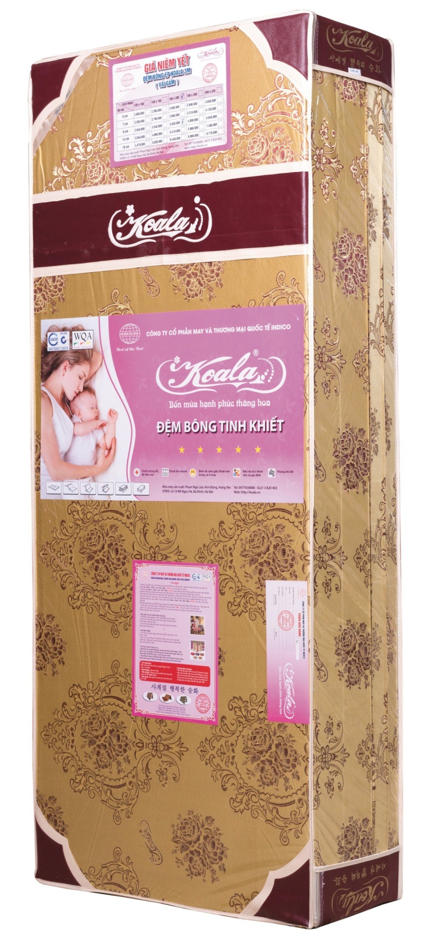 Đệm Bông Gấp 3M Gấm NK 180*200cm