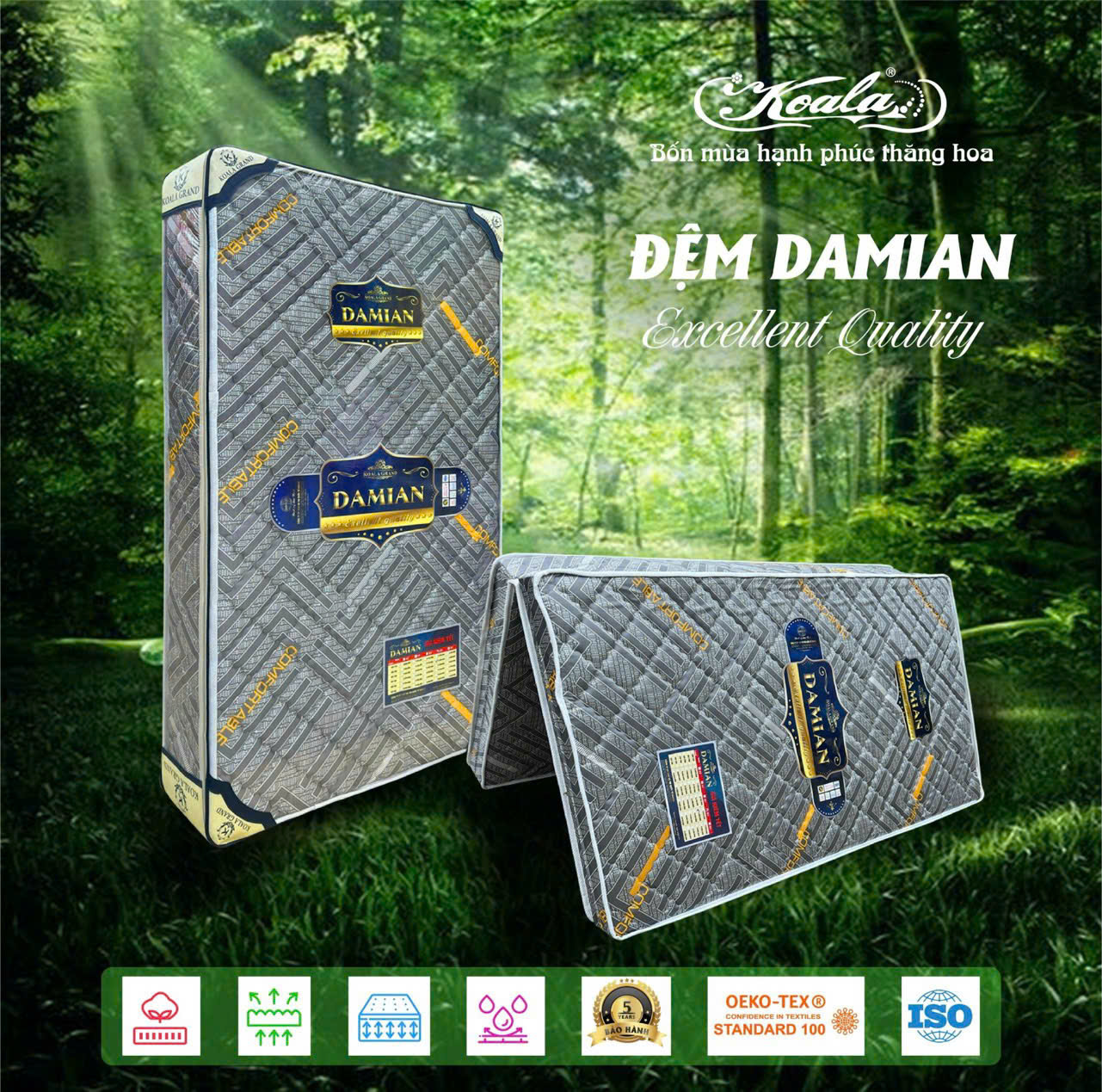 Đệm Chống Thoái Hóa 2M DAMIAN 120*190cm