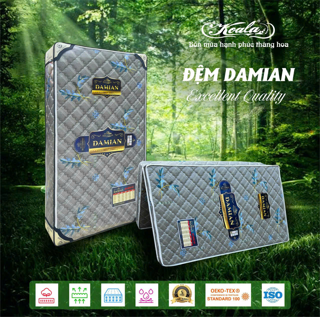 Đệm Chống Thoái Hóa 2M DAMIAN 120*190cm