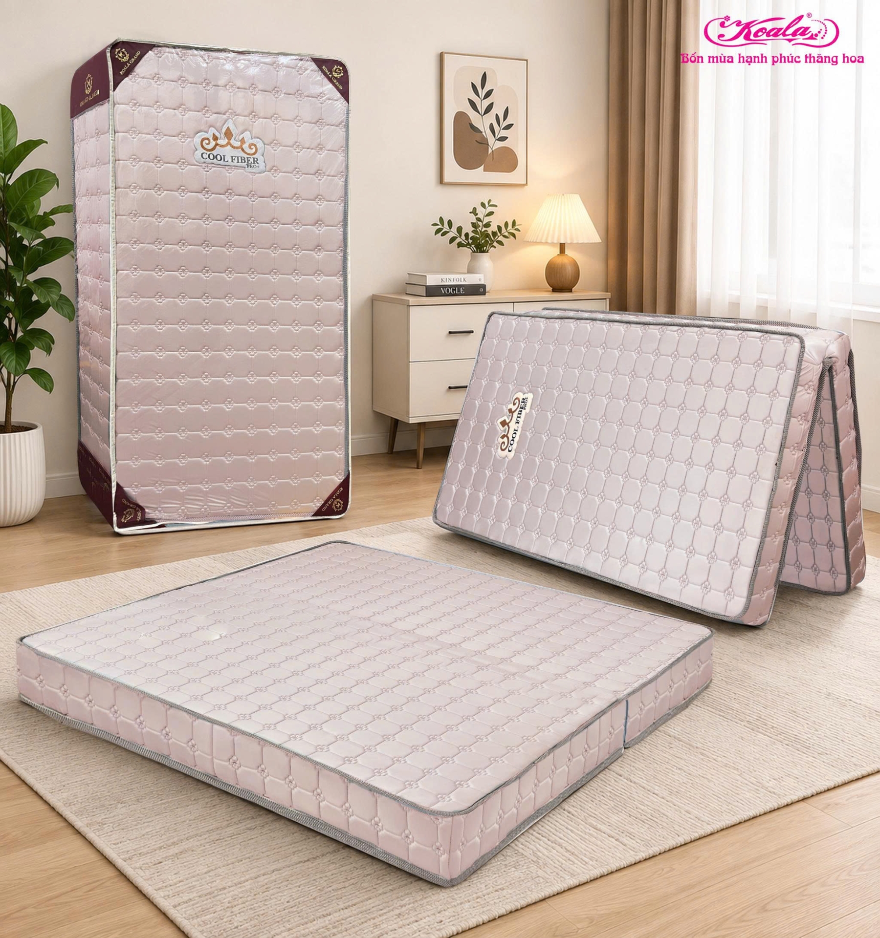 Đệm Chống Thoái Hóa 2M Gấm Lạnh COOL FIBER 150*190cm
