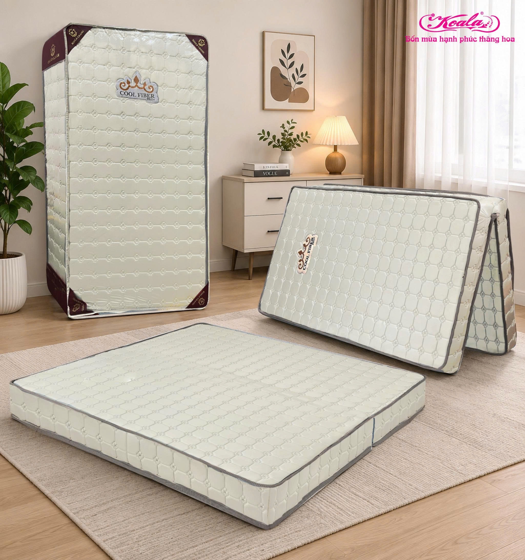Đệm Chống Thoái Hóa 2M Gấm Lạnh COOL FIBER 150*190cm