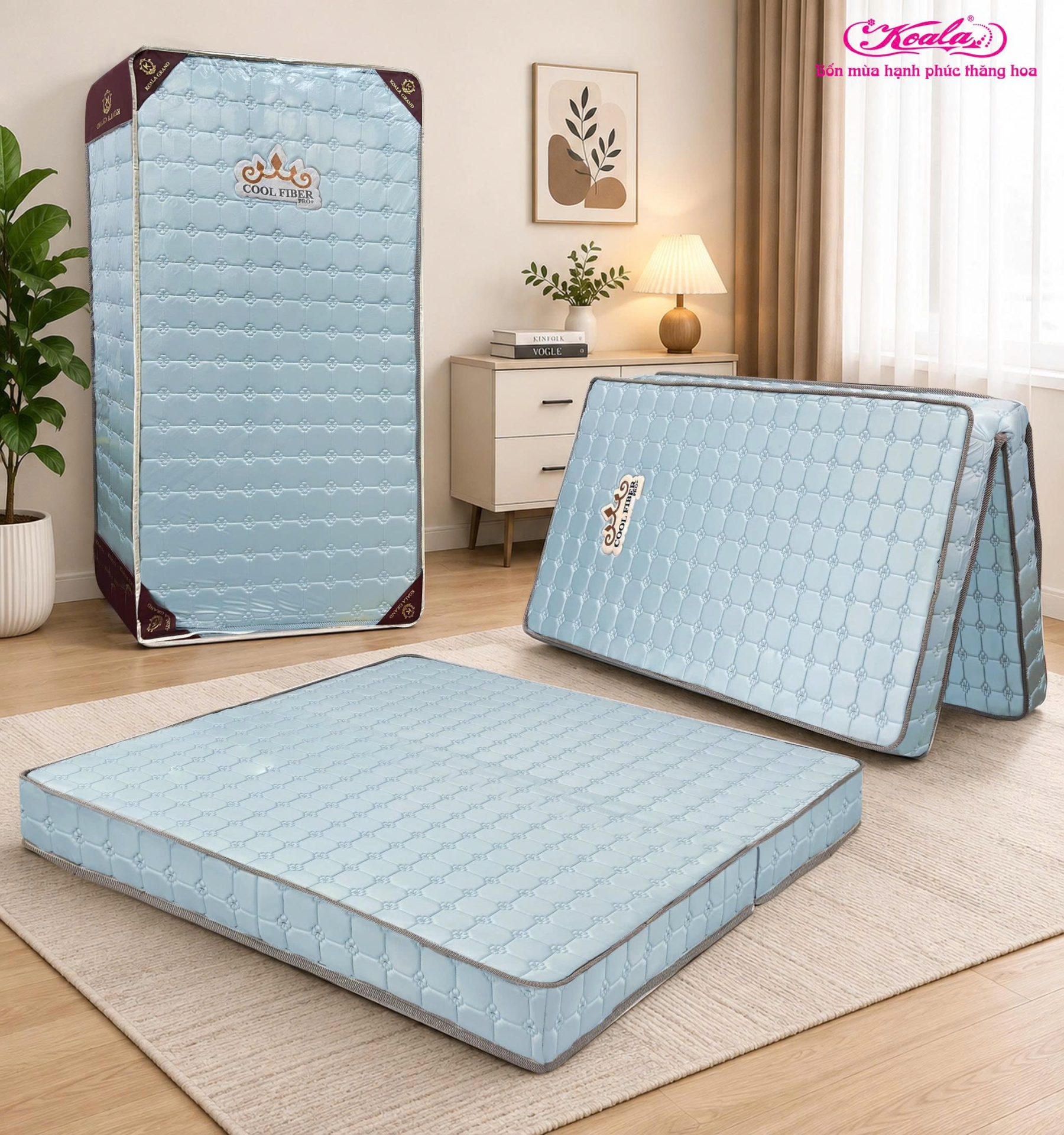 Đệm Chống Thoái Hóa 2M Gấm Lạnh COOL FIBER 150*190cm