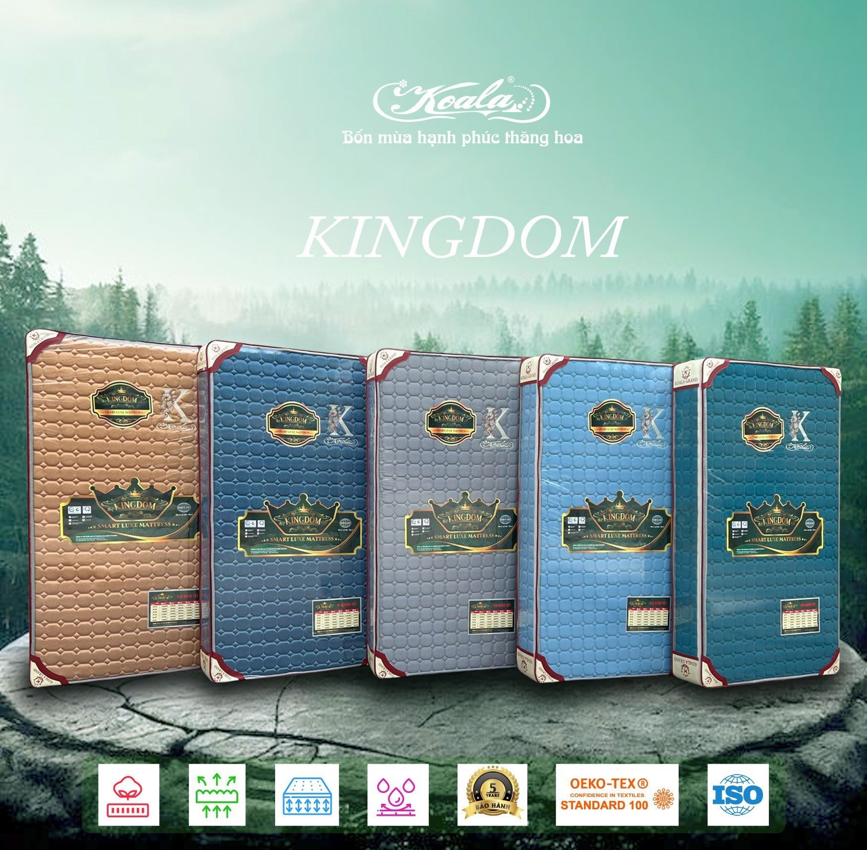 Đệm Chống Thoái Hóa 2M KINGDOM 120*190cm