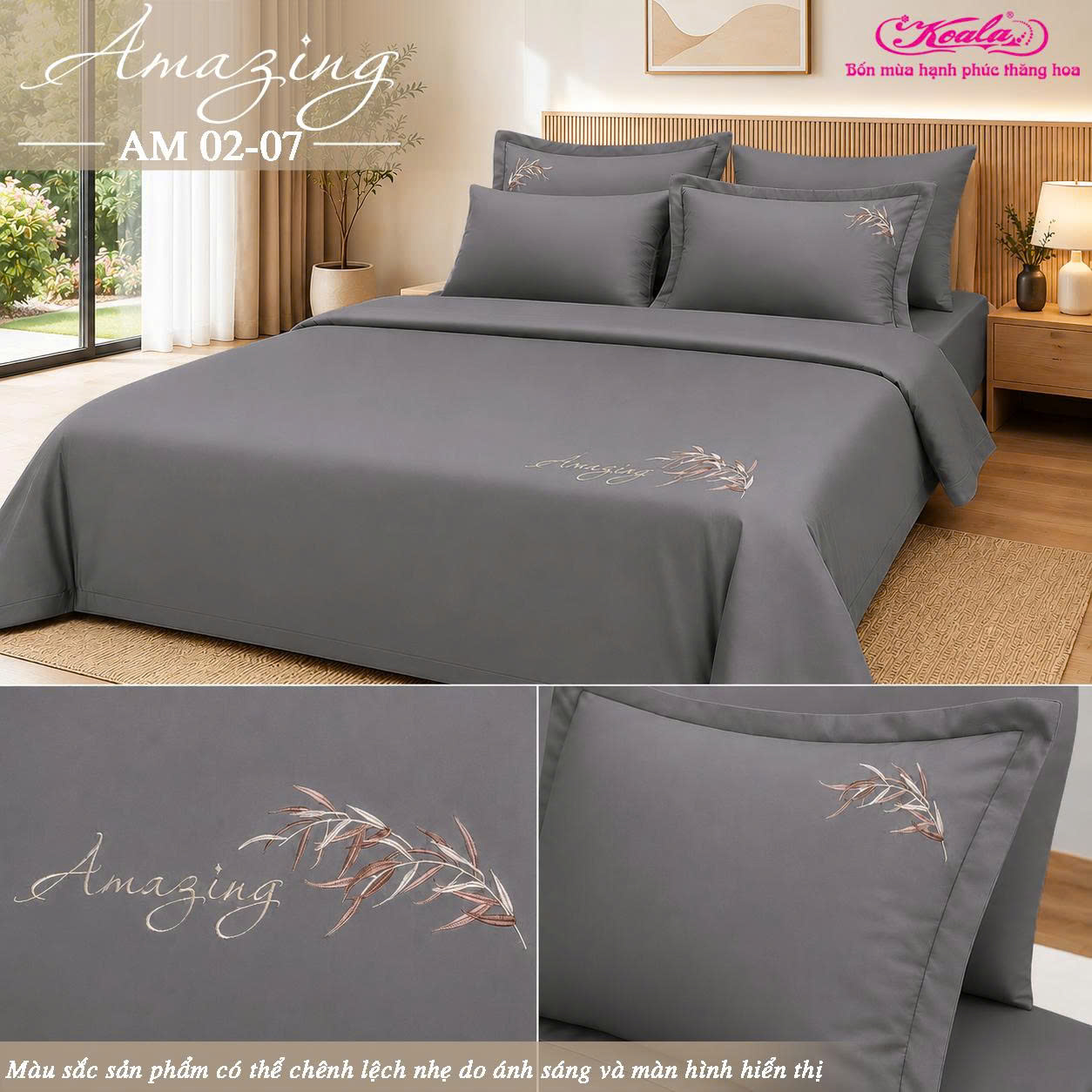 Bộ chăn ga gối Amazing AM 02-07