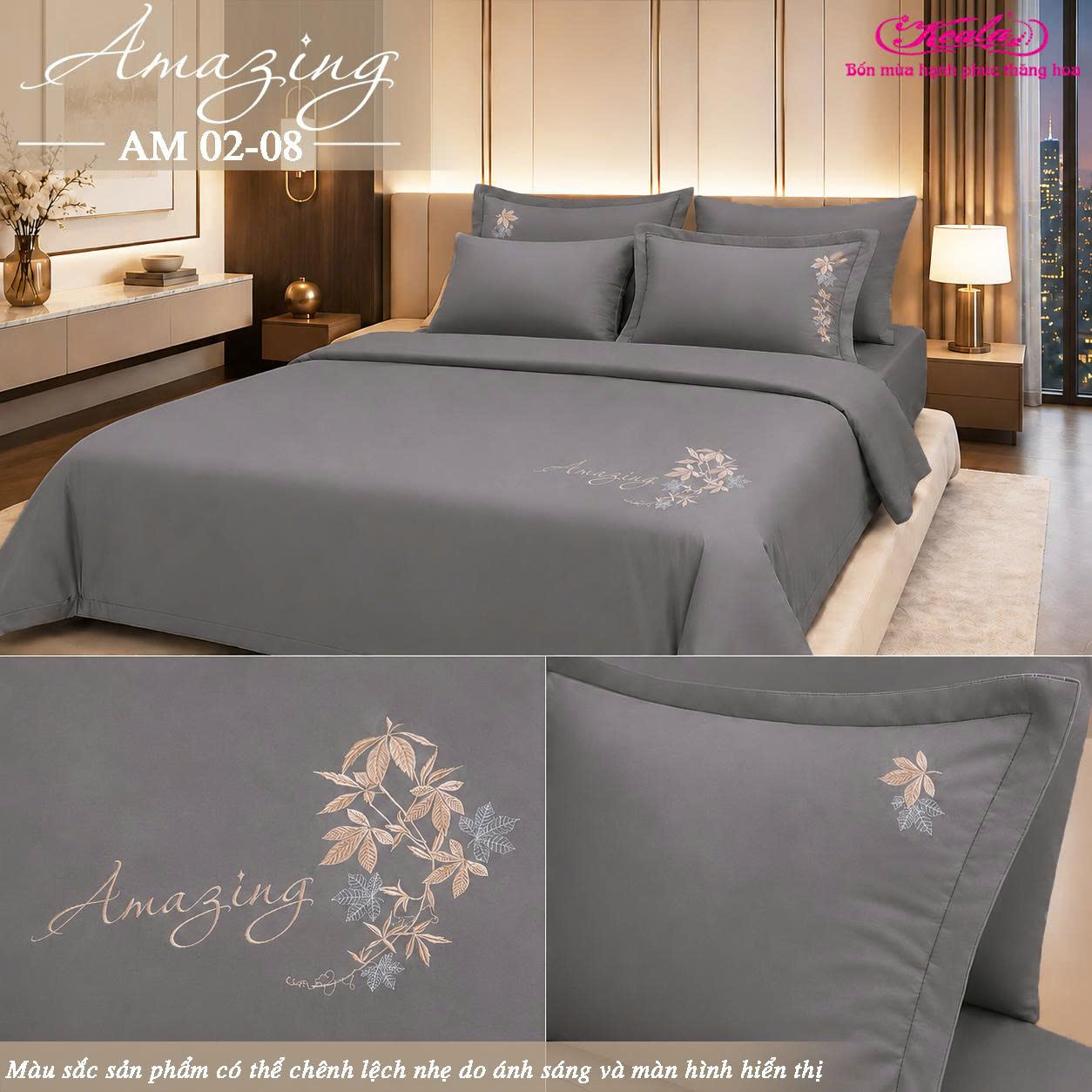 Bộ chăn ga gối Amazing AM 02-08
