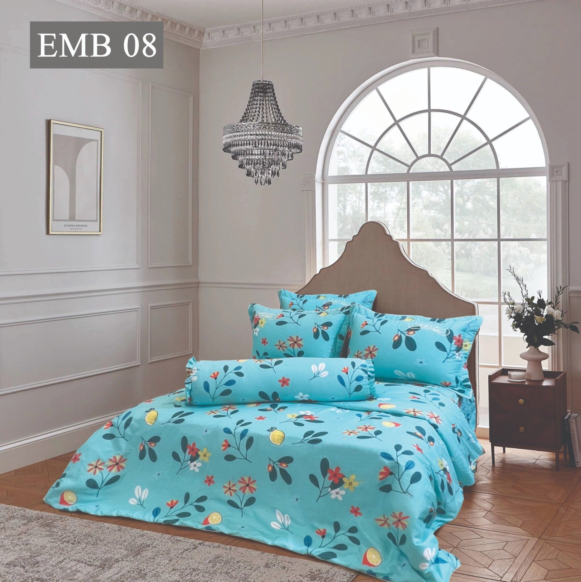 Bộ Chăn Ga Gối EMB 08