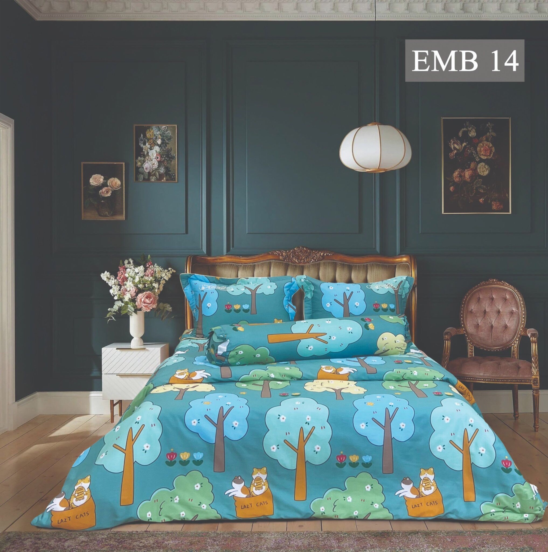 Bộ Chăn Ga Gối EMB 14