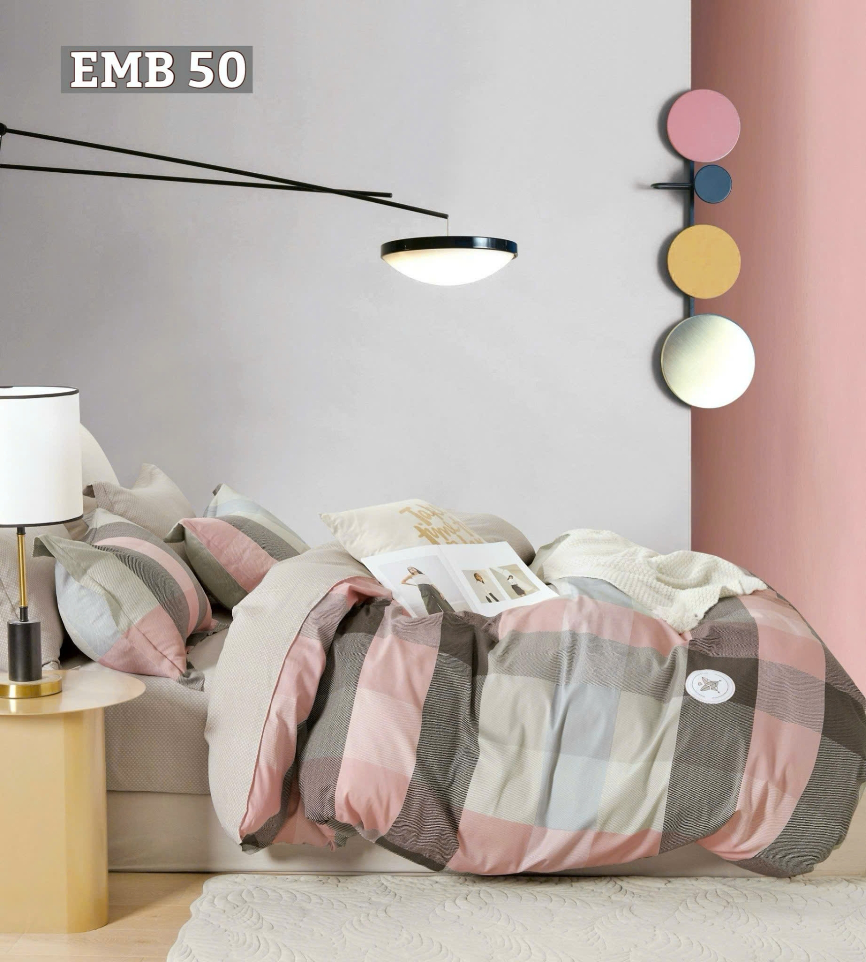 Bộ Chăn Ga Gối EMB 50