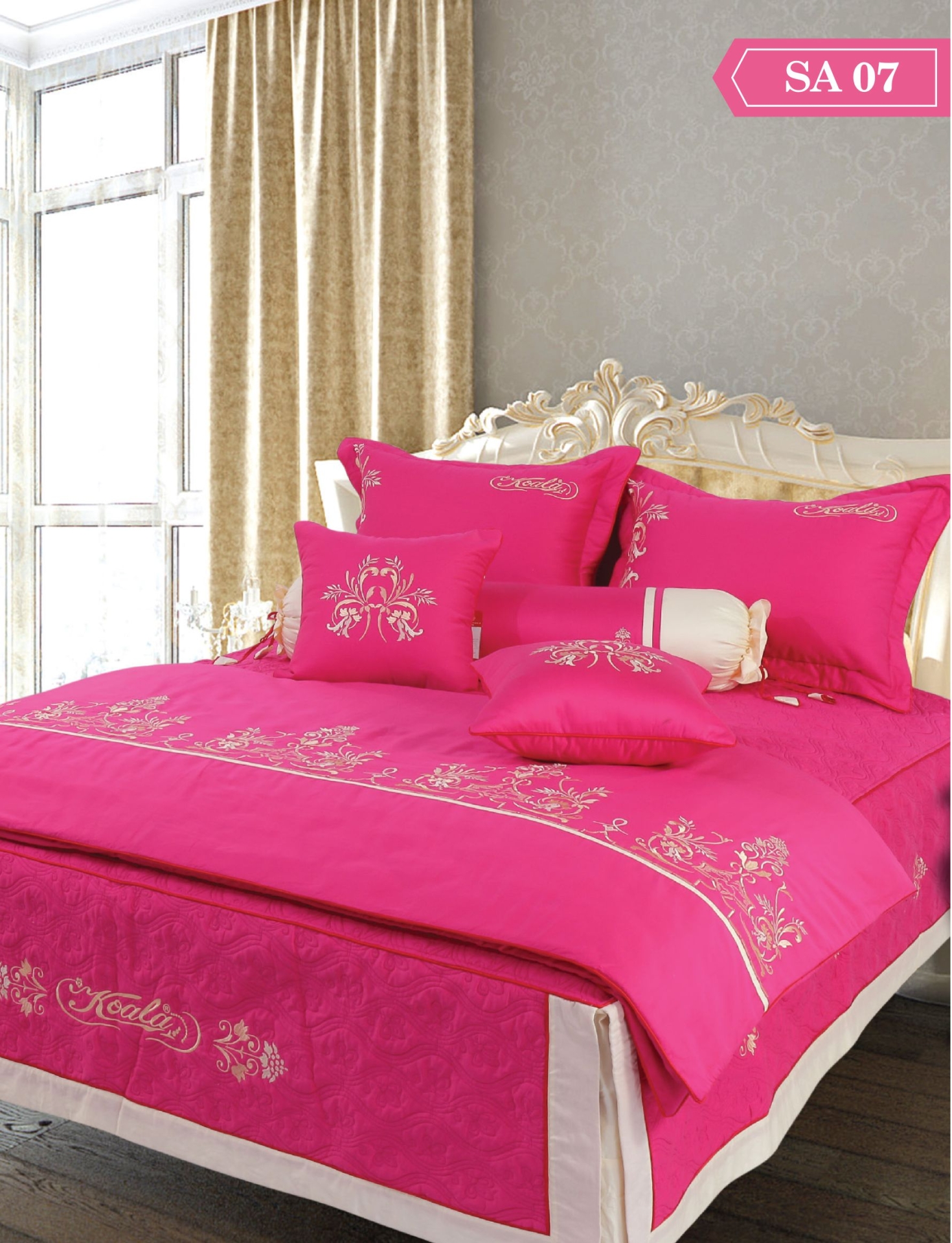 Bộ Chăn Ga Gối Solid SA 07