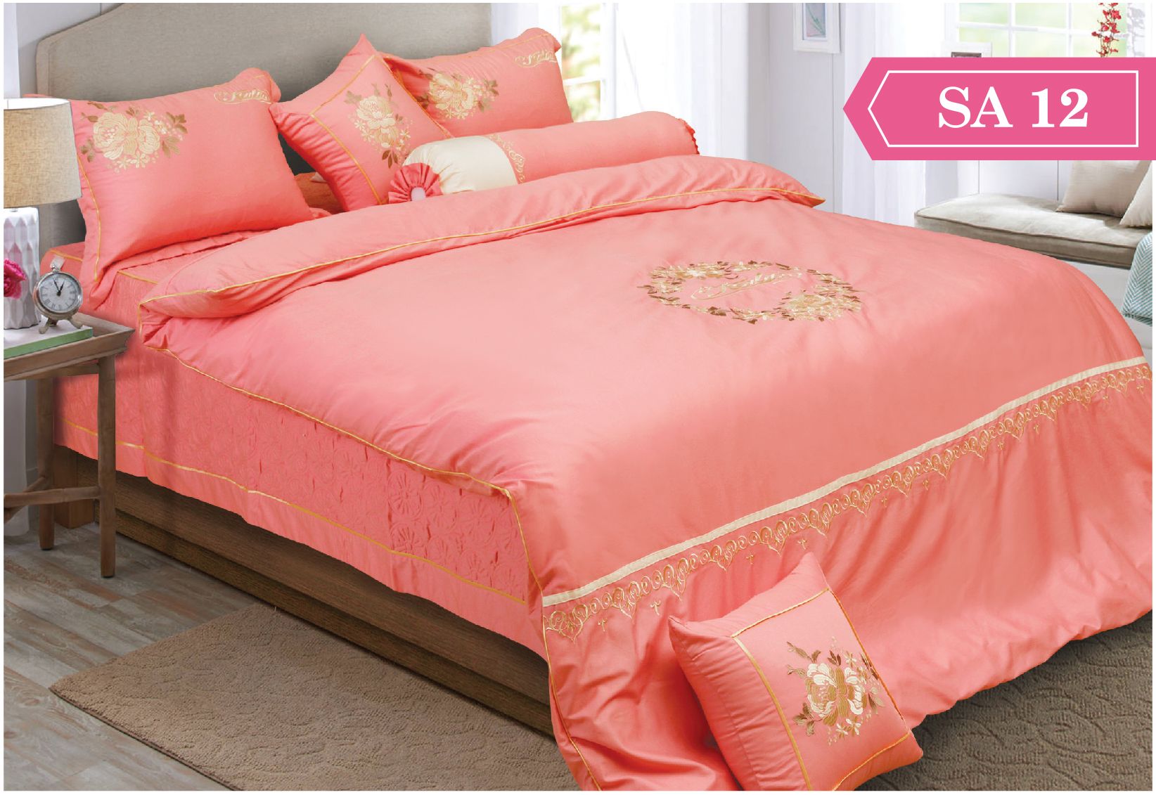 Bộ Chăn Ga Gối Solid SA 12