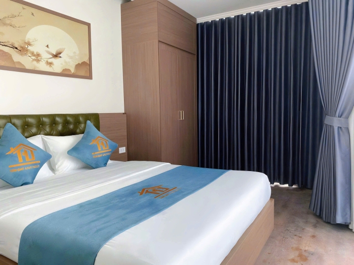 Bộ chăn ga khách sạn Tâm Đạt Apartment